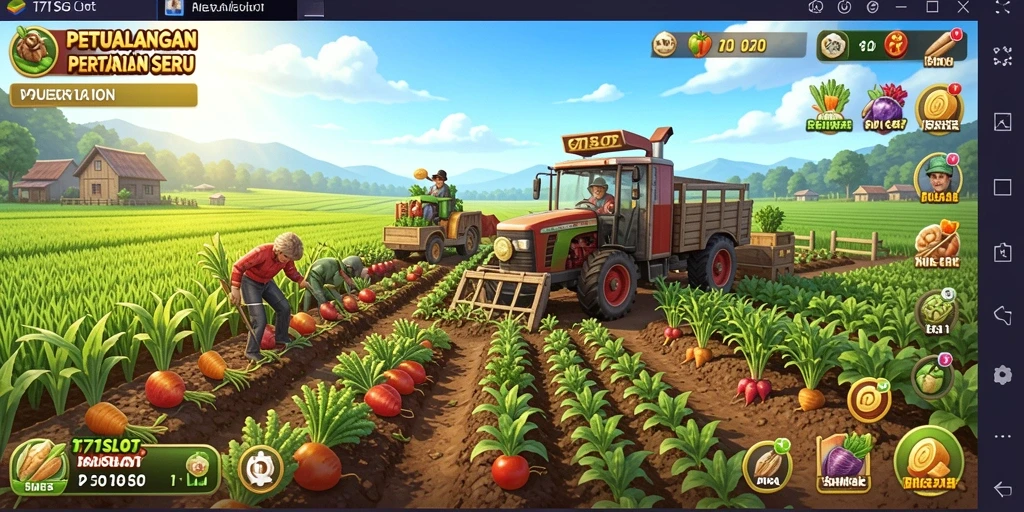 Tampilan screenshot 171SLOT menampilkan kebun yang rimbun dengan berbagai tanaman.