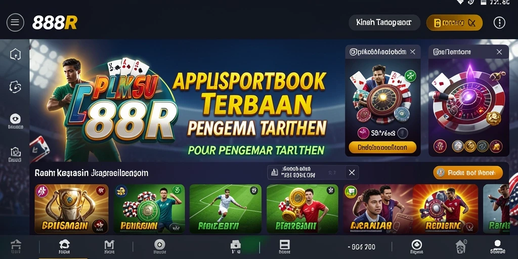 Tampilan screenshot utama 888R menampilkan antarmuka Sportsbook yang interaktif.