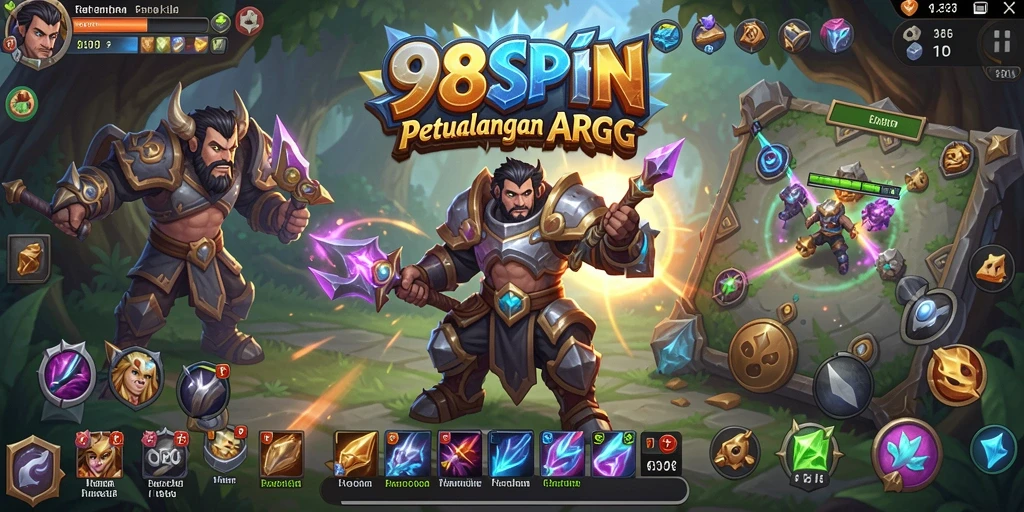 Tampilan utama gameplay ARPG yang mendebarkan di 98SPIN.