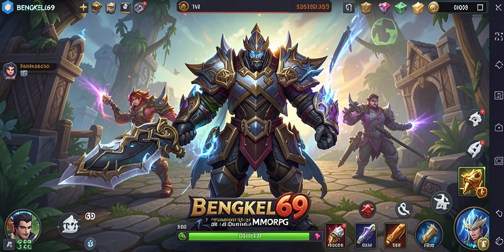 Tangkapan layar gameplay BENGKEL69 dengan pertempuran seru.