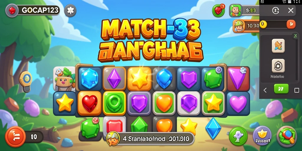 Tampilan gameplay seru GOCAP123 dengan tantangan mencocokkan benda.