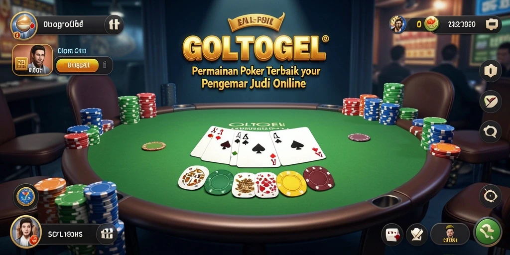 Screenshot GOLTOGEL menampilkan gameplay poker yang seru dan interaktif.