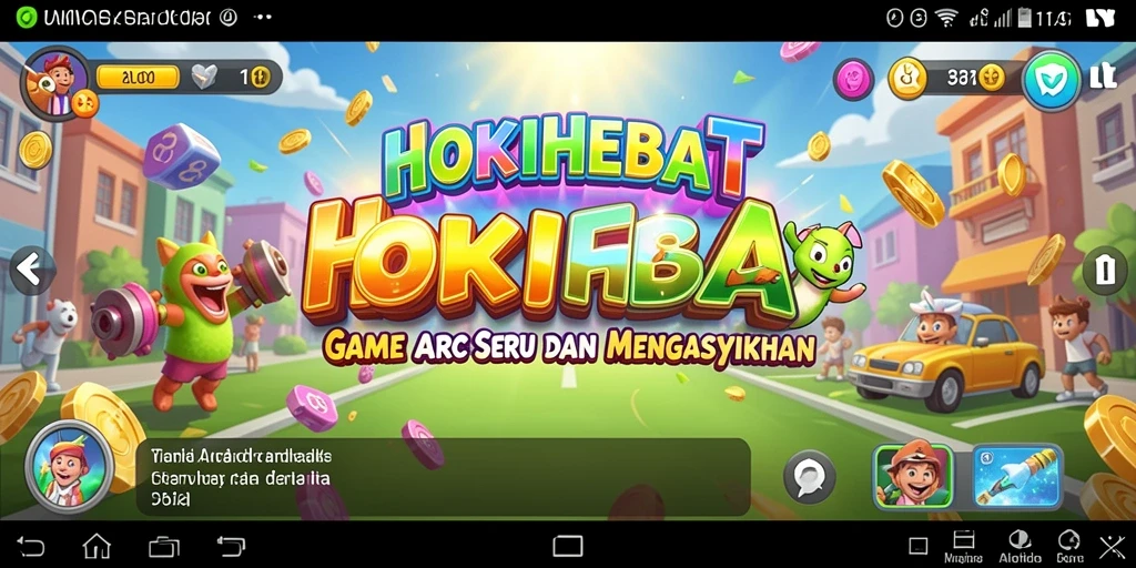 Gameplay HOKIHEBAT yang penuh warna dan seru.