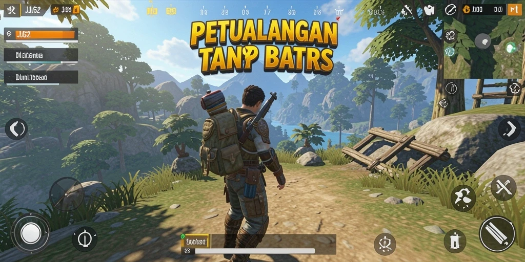Tangkapan layar dari gameplay JJ62 yang menunjukkan eksplorasi dunia terbuka.