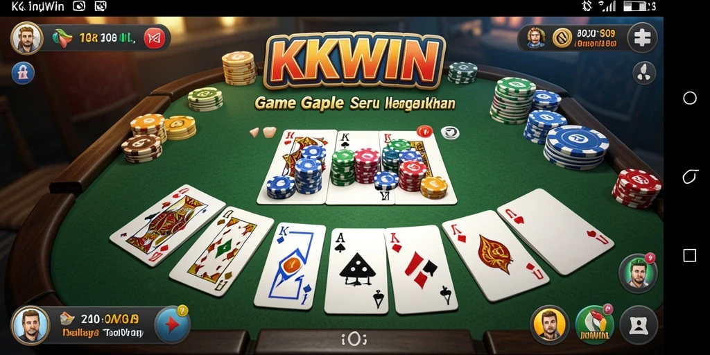 Screenshot permainan KKWIN menampilkan keseruan bermain Gaple.