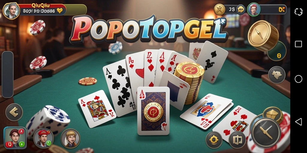 Tampilan gameplay menarik dari QiuQiu dalam POPOTOPGEL.
