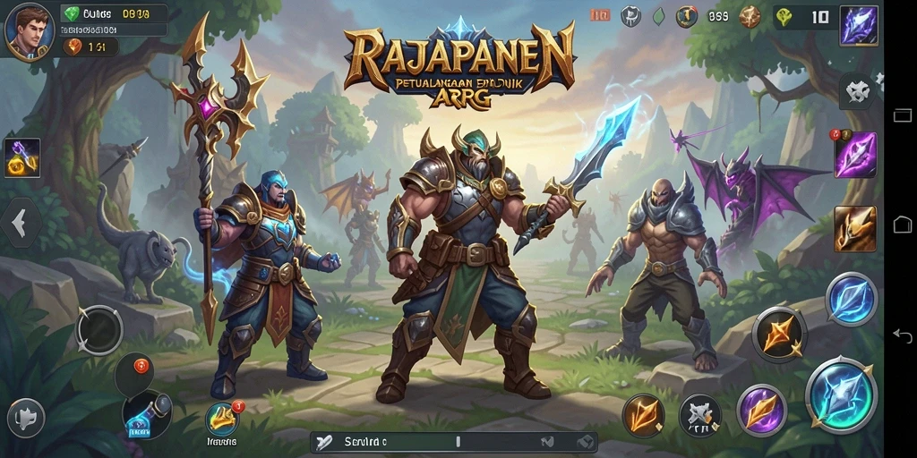Tampilan gameplay RAJAPANEN yang penuh aksi dan petualangan.