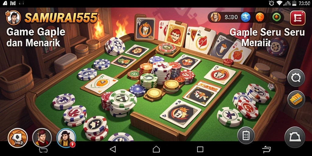 Gameplay Gaple yang seru di SAMURAI555.