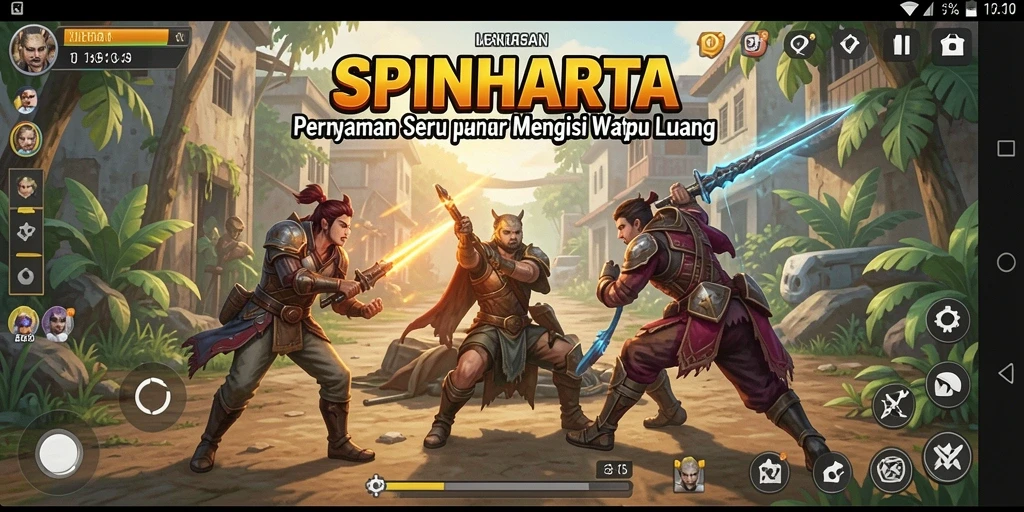 Screenshot gameplay SPINHARTA yang menarik dan penuh warna.